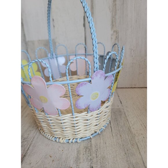 Metal wire Flower Basket Easter spring home decor Floral - Picture 8 of 9